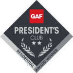 gaf presidents club residential award winner logo